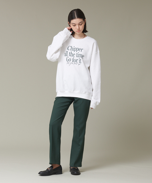 NOMINE（ノミネ）の「裏起毛ロゴスウェット（スウェット・レディース・ホワイト/ライトグレー/ブラック/ダークグリーン/レッド/ピンク・フリー）」の13枚目の写真