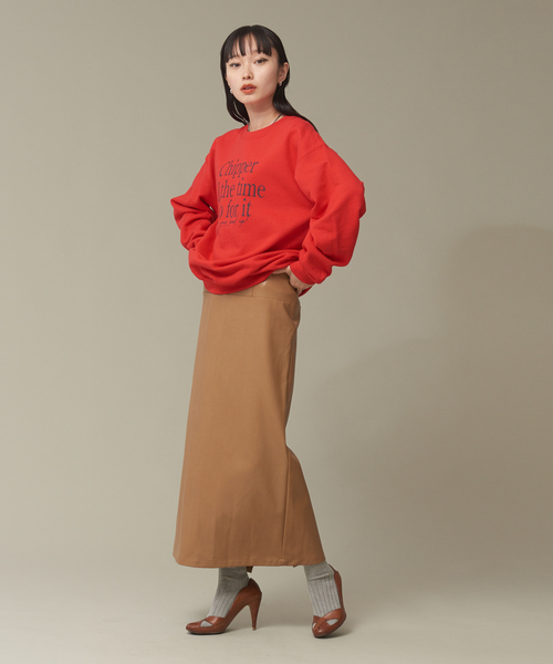 NOMINE（ノミネ）の「裏起毛ロゴスウェット（スウェット・レディース・ホワイト/ライトグレー/ブラック/ダークグリーン/レッド/ピンク・フリー）」の17枚目の写真