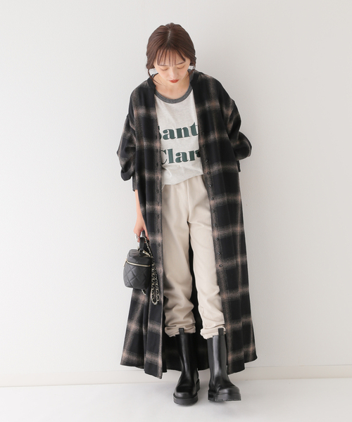 PENDLETON（ペンドルトン）の「《追加》別注【PENDLETON/ペンドルトン】*RELUME gauze etermin chk op：ワンピース（ワンピース・レディース・ブラック/ブラウン系その他・FREE）」の10枚目の写真