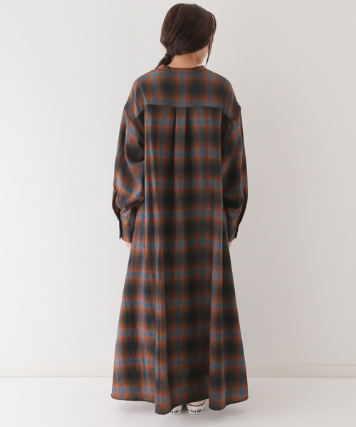 PENDLETON（ペンドルトン）の「《追加》別注【PENDLETON/ペンドルトン】*RELUME gauze etermin chk op：ワンピース（ワンピース・レディース・ブラック/ブラウン系その他・FREE）」の17枚目の写真