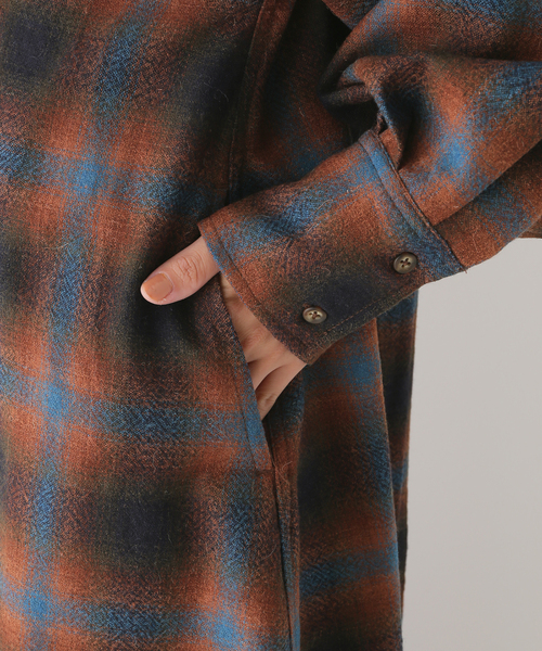 PENDLETON（ペンドルトン）の「《追加》別注【PENDLETON/ペンドルトン】*RELUME gauze etermin chk op：ワンピース（ワンピース・レディース・ブラック/ブラウン系その他・FREE）」の22枚目の写真