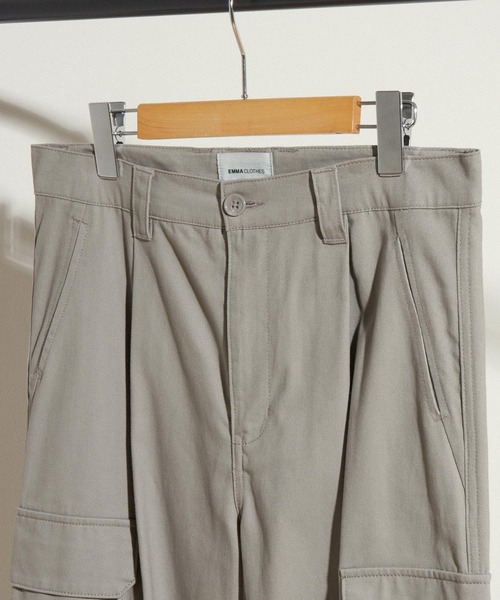 EMMA CLOTHES(エマクローズ)の「ワイドストレートM-47ミリタリーカーゴパンツ(カーゴパンツ・メンズ・ブラック/カーキ/オリーブ系/ベージュ/グレー系・L/M/S)」の13枚目の写真