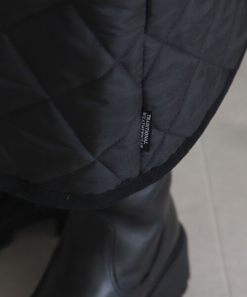 Traditional Weatherwear(トラディショナルウェザーウェア)の「【別注】【TRADITIONAL WEATHERWEAR/トラディショナルウェザーウエア】ARKLEY LONG(ノーカラーコート・レディース・ブラック/カーキ・36/34)」の13枚目の写真