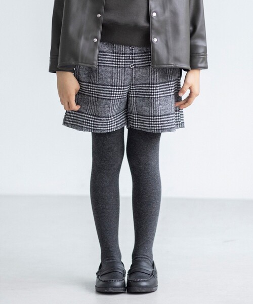 THE SHOP TK （ザ ショップ ティーケー ）の「◆【110-150】チェックキュロットパンツ（その他パンツ・キッズ・グレー系1/ブラウン系2・11/12/15 /13/14）」の2枚目の写真