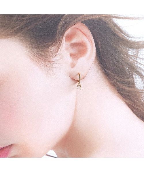 tone（トーン）の「【Agaro】No.232　天然石の一粒イヤリング(MA)（イヤリング・レディース・グレー/クリア/レッド/パープル/グリーン/レッド系その他/ブルー/ピンク/その他1/オレンジ/その他2/ブラック/その他3/グレー系1/レッド系・FREE）」の17枚目の写真