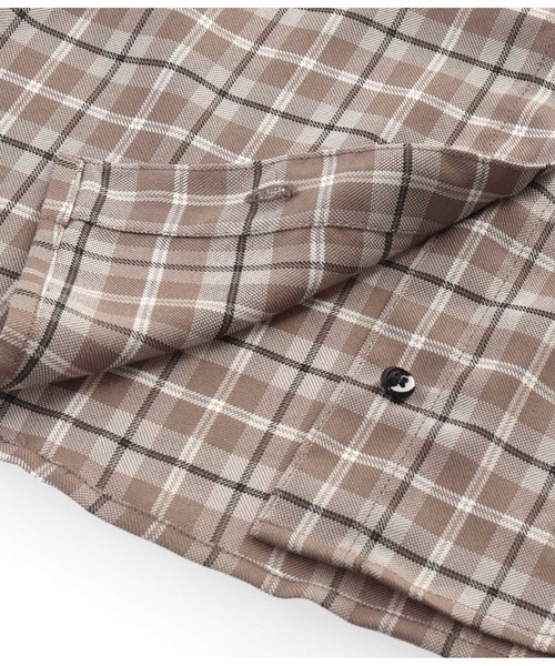 ANAP kids(アナップキッズ)の「チェックシャツ(シャツ/ブラウス・キッズ・ブラック/グレイッシュベージュ・120cm/110cm/130cm)」の15枚目の写真