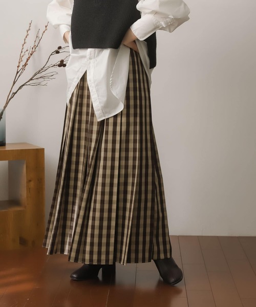 『堀田真由さん着用』チェックプリーツスカート