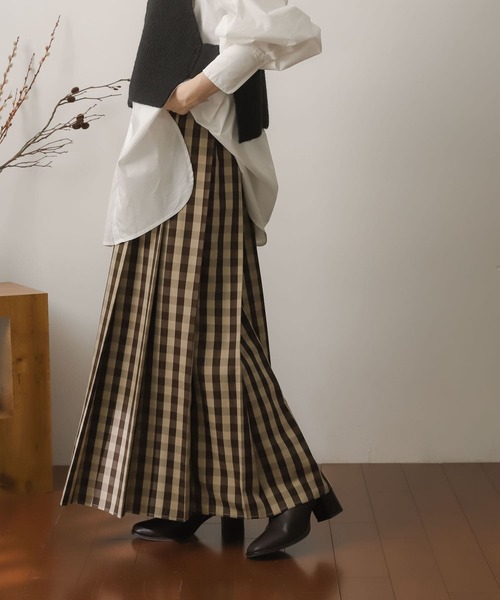 『堀田真由さん着用』チェックプリーツスカート