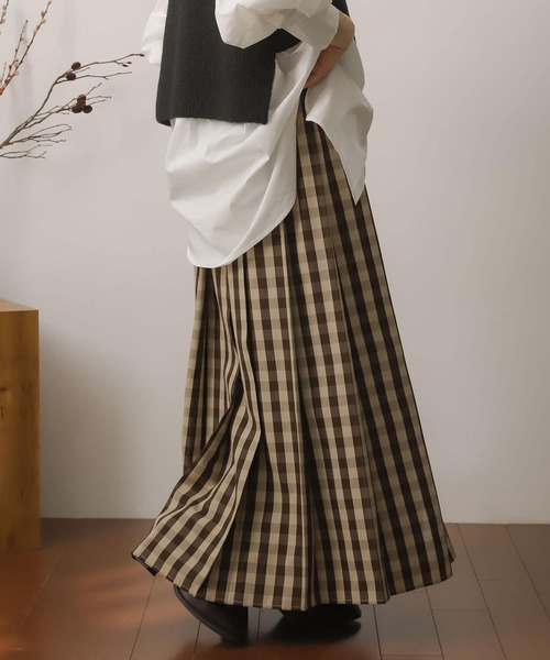 『堀田真由さん着用』チェックプリーツスカート