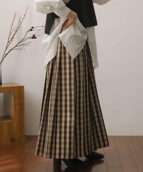 『堀田真由さん着用』チェックプリーツスカート