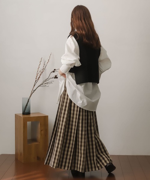 『堀田真由さん着用』チェックプリーツスカート