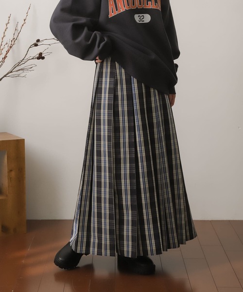 SENSE OF PLACE by URBAN RESEARCH（センスオブプレイスバイアーバンリサーチ）の「チェックプリーツスカート（スカート・レディース・ブラウン系その他/ブルー系その他/オレンジ系その他・ONE）」の18枚目の写真