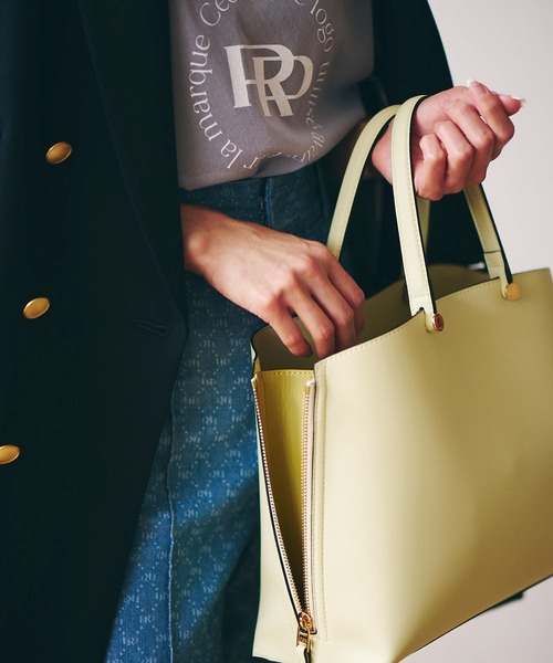 E'POR（エポール）の「【E'POR】Y BAG Medium（サイドジップトートバッグ）/一部WEB限定（ハンドバッグ・レディース・ダークブラウン/ダークグリーン/ブラック系その他/ホワイト系その他4/ブラウン系その他3/クリーム/マスタード・FREE）」の19枚目の写真