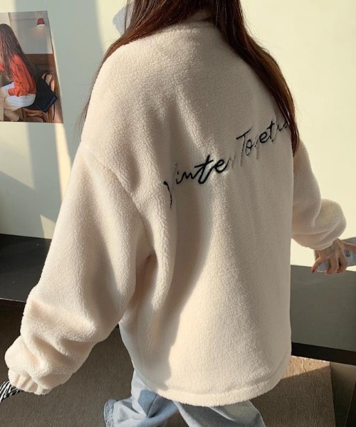 ルネ テディボアジャケット36 ハイネックテディベアボアジャケット（ブルゾン）｜Vipoa（ヴィポア