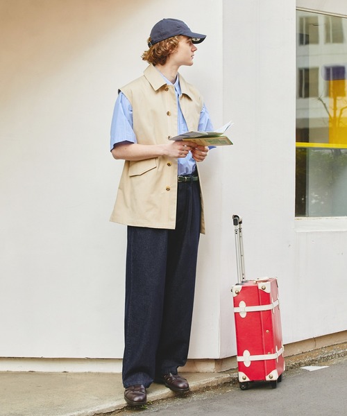 EMMA CLOTHES（エマクローズ）の「タックワイドストレートスラックスデニムパンツ EMMA CLOTHES（デニムパンツ・メンズ・インディゴブルー/チャコールグレー/サックスブルー/ライトグレー/ライトブルー/グレー・S/M/L）」の21枚目の写真