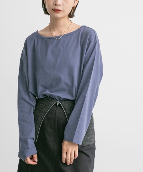 KBF（ケイビーエフ）の「アシメネックカットソー（Tシャツ/カットソー・レディース・オフホワイト/ブラック/ブルー系その他・ONE）」の20枚目の写真