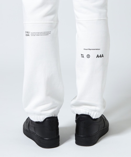 A4A（エーフォーエー）の「A4A(エーフォーエー) PRINT SWEAT PANTS プリントスウェットパンツ（その他パンツ・メンズ・ブラック/ホワイト・F）」の9枚目の写真