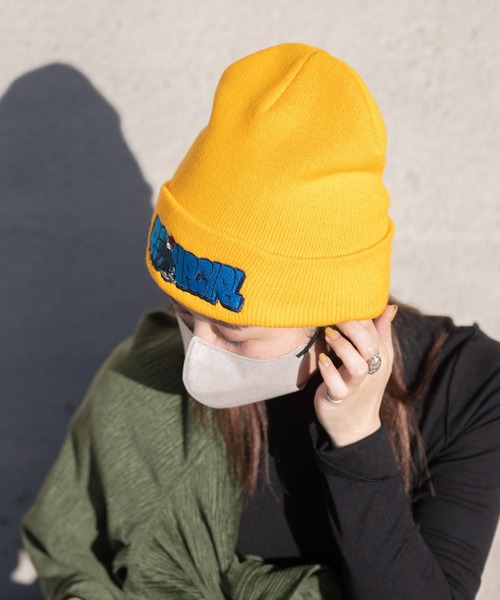 Red Cap Girl(レッドキャプガール)の「【a-r】〔Red Cap Girl/レッドキャップガール〕ロゴ刺繍 ニットキャップ/ビーニー(ニットキャップ/ビーニー・メンズ・グリーン/ブラック/イエロー/レッド/オレンジ/ブルー・FREE)」の4枚目の写真