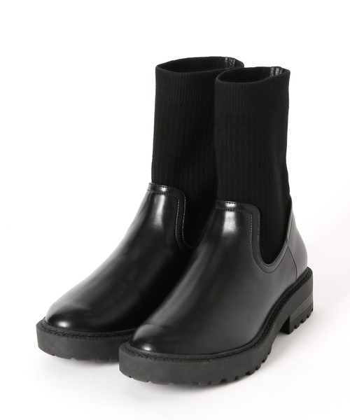 LOWRYS FARM（ローリーズファーム）の「ソックスブーツ　174982（ブーツ・レディース・ブラック/ブラウン・MEDIUM/LARGE）」の9枚目の写真