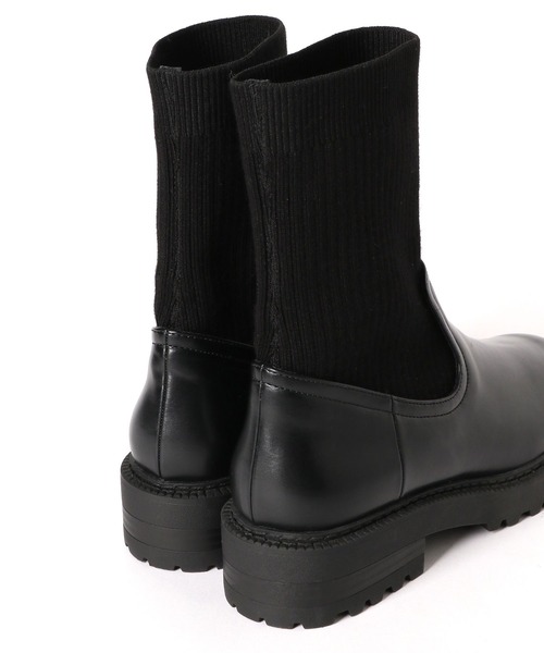 LOWRYS FARM（ローリーズファーム）の「ソックスブーツ　174982（ブーツ・レディース・ブラック/ブラウン・MEDIUM/LARGE）」の15枚目の写真