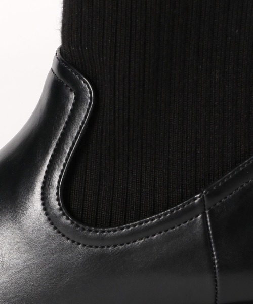 LOWRYS FARM（ローリーズファーム）の「ソックスブーツ　174982（ブーツ・レディース・ブラック/ブラウン・MEDIUM/LARGE）」の10枚目の写真