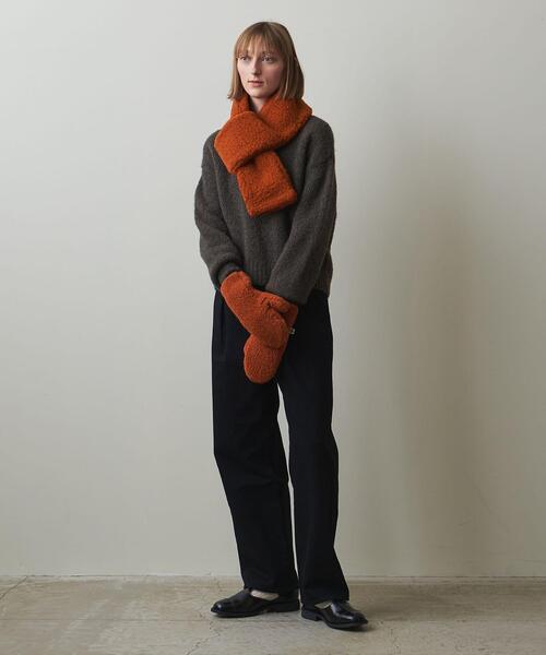 Steven Alan（スティーブンアラン）の「＜COLD BREAKER＞BOA MITTENS/ミトン（手袋・レディース・クリーム/その他1/オレンジ系その他/ライトブルー・XS）」の14枚目の写真