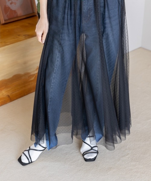 LOWRYS FARM（ローリーズファーム）の「チュールスカート　182063（スカート・レディース・ブラック/アイボリー/ブラウン/ブラック系その他/ホワイト/ベージュ系その他・FREE）」の5枚目の写真