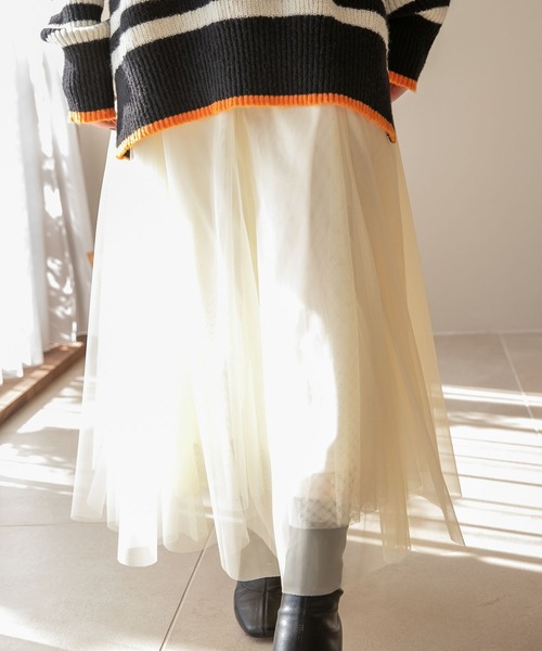 LOWRYS FARM（ローリーズファーム）の「チュールスカート　182063（スカート・レディース・ブラック/アイボリー/ブラウン/ブラック系その他/ホワイト/ベージュ系その他・FREE）」の11枚目の写真