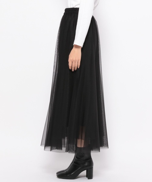 LOWRYS FARM（ローリーズファーム）の「チュールスカート　182063（スカート・レディース・ブラック/アイボリー/ブラウン/ブラック系その他/ホワイト/ベージュ系その他・FREE）」の18枚目の写真
