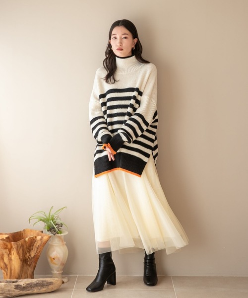 LOWRYS FARM（ローリーズファーム）の「チュールスカート　182063（スカート・レディース・ブラック/アイボリー/ブラウン/ブラック系その他/ホワイト/ベージュ系その他・FREE）」の7枚目の写真