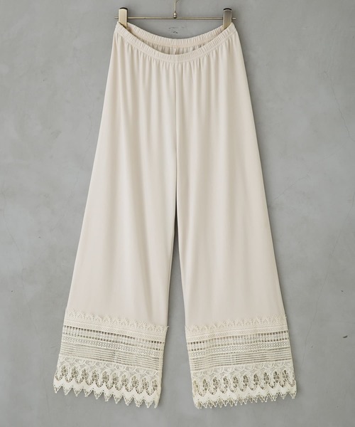 osharewalker（オシャレウォーカー）の「『裏起毛Ver.裾レースペチパンツ』（その他パンツ・レディース・アイボリー/ブラウン/ブラック・2/1）」の11枚目の写真