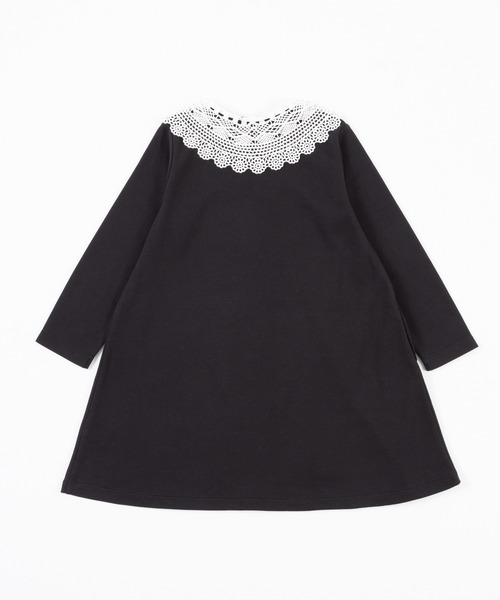 trois lapins kp（トロワラパンケーピー）の「スムース 襟付きワンピース(140～160)（ワンピース・キッズ・ブラック・140cm/160cm/150cm）」の11枚目の写真