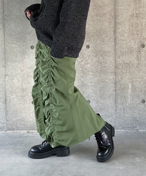 PAGEBOY（ページボーイ）の「WEB限定アイテム / シャーリングスカート（スカート・レディース・ブラック/カーキ/ネイビー/グレー系その他・FREE）」の4枚目の写真