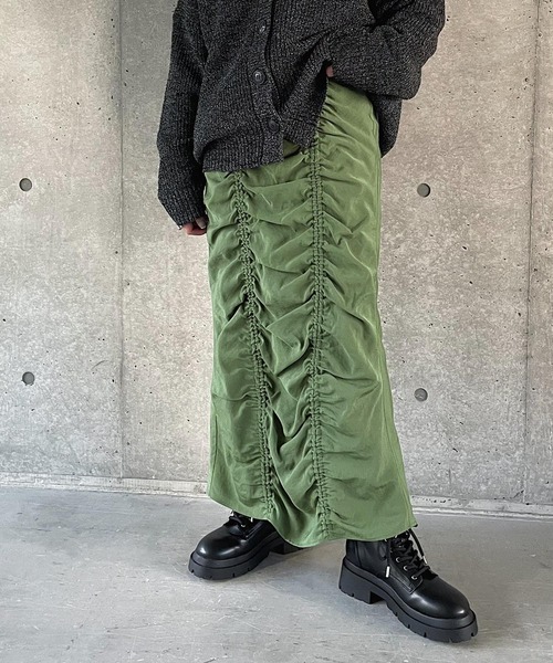 PAGEBOY（ページボーイ）の「WEB限定アイテム / シャーリングスカート（スカート・レディース・ブラック/カーキ/ネイビー/グレー系その他・FREE）」の11枚目の写真