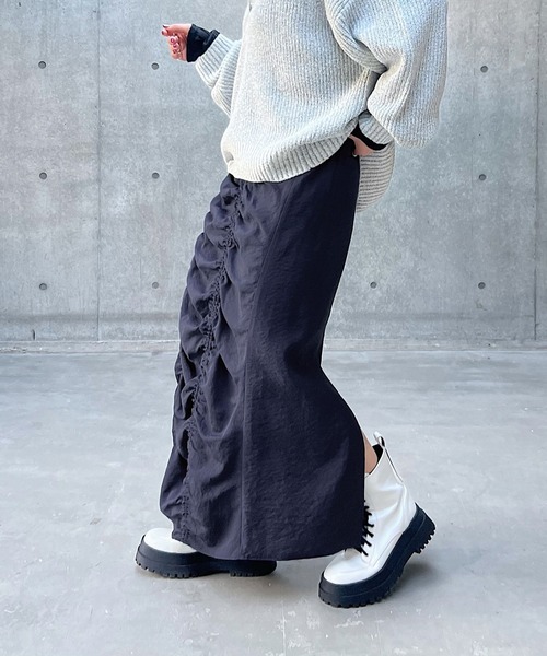 PAGEBOY（ページボーイ）の「WEB限定アイテム / シャーリングスカート（スカート・レディース・ブラック/カーキ/ネイビー/グレー系その他・FREE）」の16枚目の写真