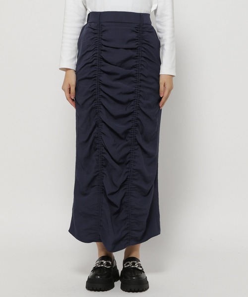 PAGEBOY（ページボーイ）の「WEB限定アイテム / シャーリングスカート（スカート・レディース・ブラック/カーキ/ネイビー/グレー系その他・FREE）」の9枚目の写真