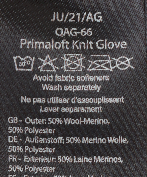 Asrabbit(エーズラビット)の「【Rab/ラブ】Primaloft Glove(手袋・メンズ・チャコールグレー・MEDIUM/LARGE)」の4枚目の写真