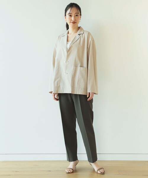 BEAMS LIGHTS（ビームスライツ）の「BEAMS LIGHTS / トロピカルウール 2プリーツ スラックス（スラックス・メンズ・グレー/オリーブ・0/2/3/4）」の5枚目の写真