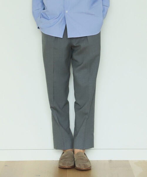 BEAMS LIGHTS（ビームスライツ）の「BEAMS LIGHTS / トロピカルウール 2プリーツ スラックス（スラックス・メンズ・グレー/オリーブ・0/2/3/4）」の11枚目の写真