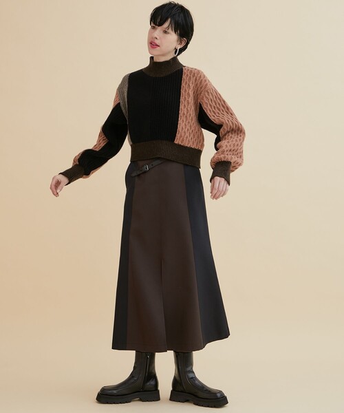 INella（イネラ）の「【INella/イネラ】カラーブロックニット（ニット/セーター・レディース・アイボリー/ピンク・FREE）」の14枚目の写真