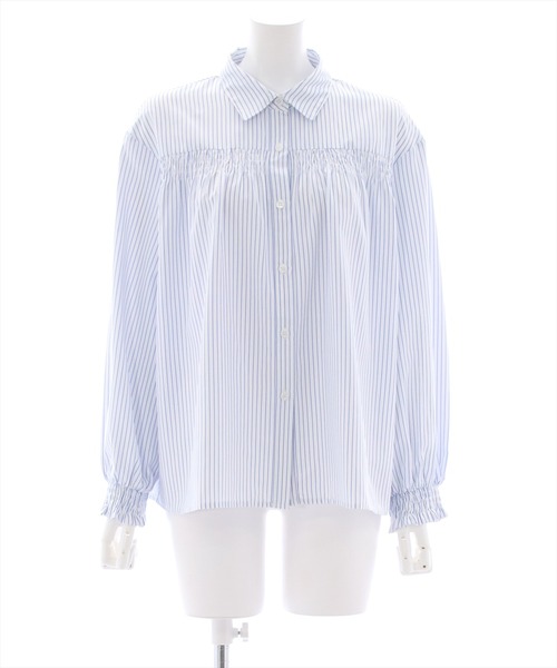 clear（クリア）の「胸元シャーリング長袖ブラウス（シャツ/ブラウス・レディース・ブルー系その他/ホワイト系その他/オフホワイト・F）」の13枚目の写真