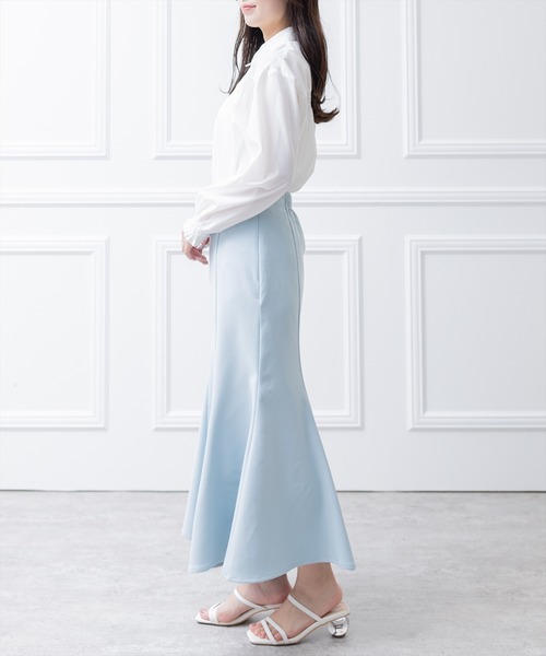 clear（クリア）の「胸元シャーリング長袖ブラウス（シャツ/ブラウス・レディース・ブルー系その他/ホワイト系その他/オフホワイト・F）」の18枚目の写真