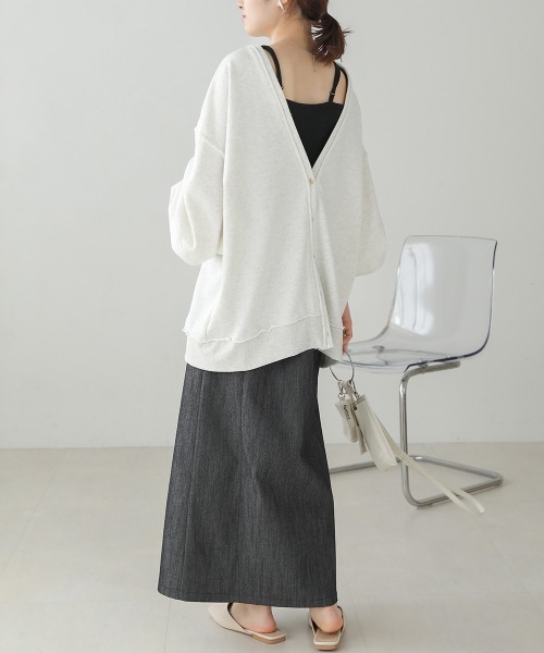 Bab（バブ）の「アシンメトリーカップ付きキャミソール（キャミソール・レディース・グリーン/ブラック/モカ/アイボリー・FREE）」の13枚目の写真