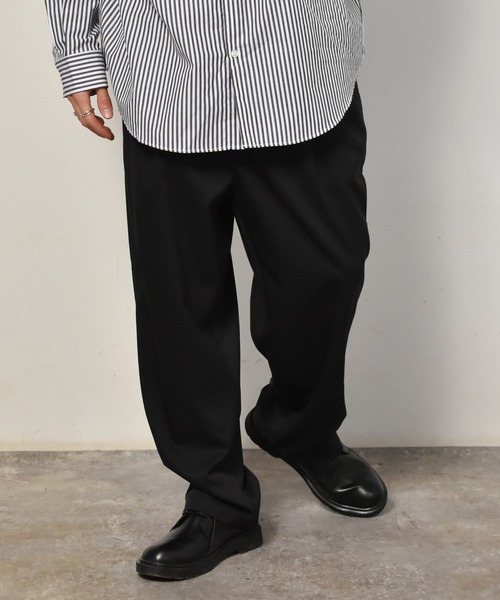 Starting Over（スターティングオーバー）の「TRワイドテーパードパンツ（スラックス・メンズ・ブラック/モカ/カーキ/グリーン/サックスブルー/ベージュ・L/XL/M）」の2枚目の写真