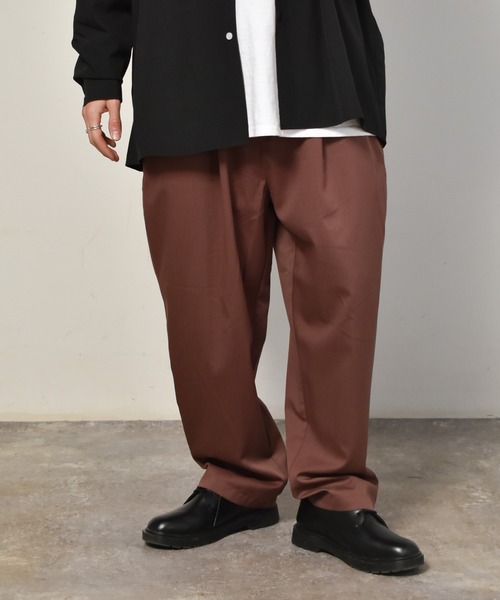 Starting Over（スターティングオーバー）の「TRワイドテーパードパンツ（スラックス・メンズ・ブラック/モカ/カーキ/グリーン/サックスブルー/ベージュ・L/XL/M）」の3枚目の写真