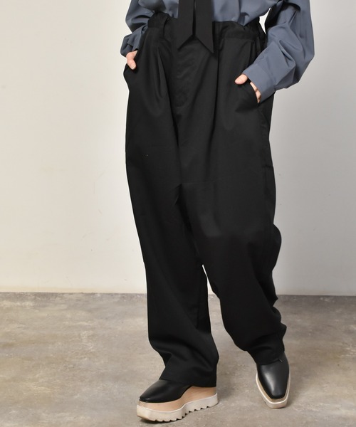 Starting Over（スターティングオーバー）の「TRワイドテーパードパンツ（スラックス・メンズ・ブラック/モカ/カーキ/グリーン/サックスブルー/ベージュ・L/XL/M）」の14枚目の写真