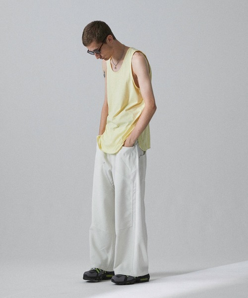 Iroquois(イロコイ)の「IROQUOIS イロコイ / LAYERED LONG T/T レイヤードロングタンクトップ / 177100(タンクトップ・メンズ・ブラック/オフホワイト/ラベンダー/イエロー・3/2/1)」の19枚目の写真