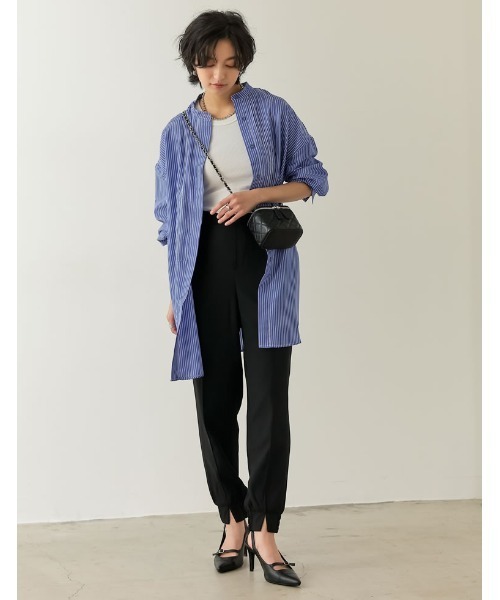 Re:EDIT（リエディ）の「[2023S/S COLLECTION][小さい/大きいサイズ有]ポインテッドトゥ切り替えデザインミュールパンプス（パンプス・レディース・アイボリー/ブラック・LARGE/MEDIUM/XX-LARGE/SMALL/X-SMALL/X-LARGE）」の16枚目の写真