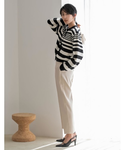 Re:EDIT（リエディ）の「[2023S/S COLLECTION][小さい/大きいサイズ有]ポインテッドトゥ切り替えデザインミュールパンプス（パンプス・レディース・アイボリー/ブラック・LARGE/MEDIUM/XX-LARGE/SMALL/X-SMALL/X-LARGE）」の20枚目の写真