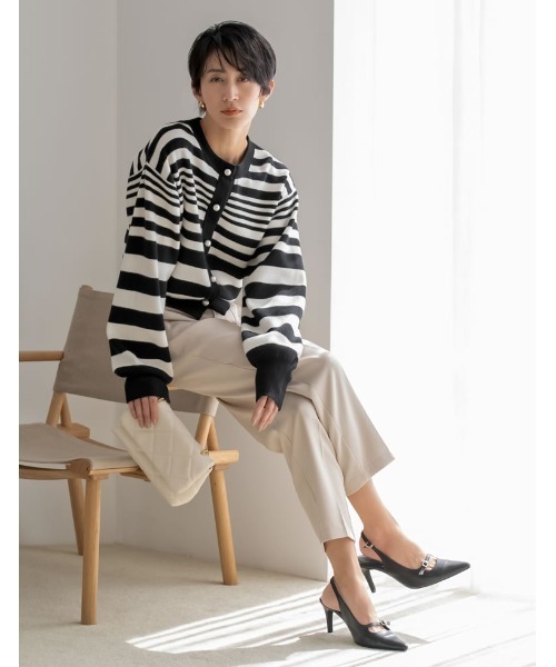 Re:EDIT（リエディ）の「[2023S/S COLLECTION][小さい/大きいサイズ有]ポインテッドトゥ切り替えデザインミュールパンプス（パンプス・レディース・アイボリー/ブラック・LARGE/MEDIUM/XX-LARGE/SMALL/X-SMALL/X-LARGE）」の21枚目の写真